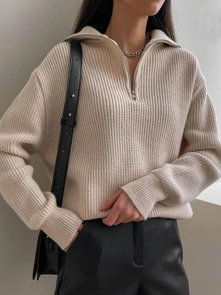 Levoire | Pull, Avec Une Fermeture Éclair Mi-Longue une taille Abricot