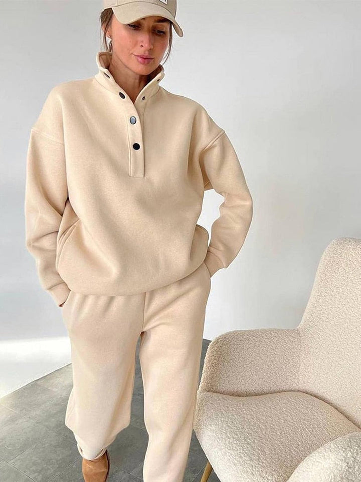 Levoire | Ensemble De Jogging Confortable En Grande Taille Pour Femmes Abricot