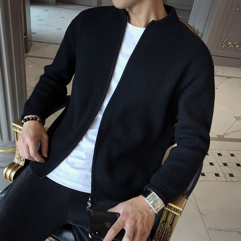 Levoire | Premium Douce Veste En Tricot Pour Hommes Noir