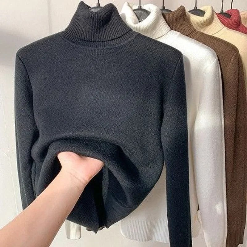 Levoire | Pull À Col Roulé En Polaire Noir