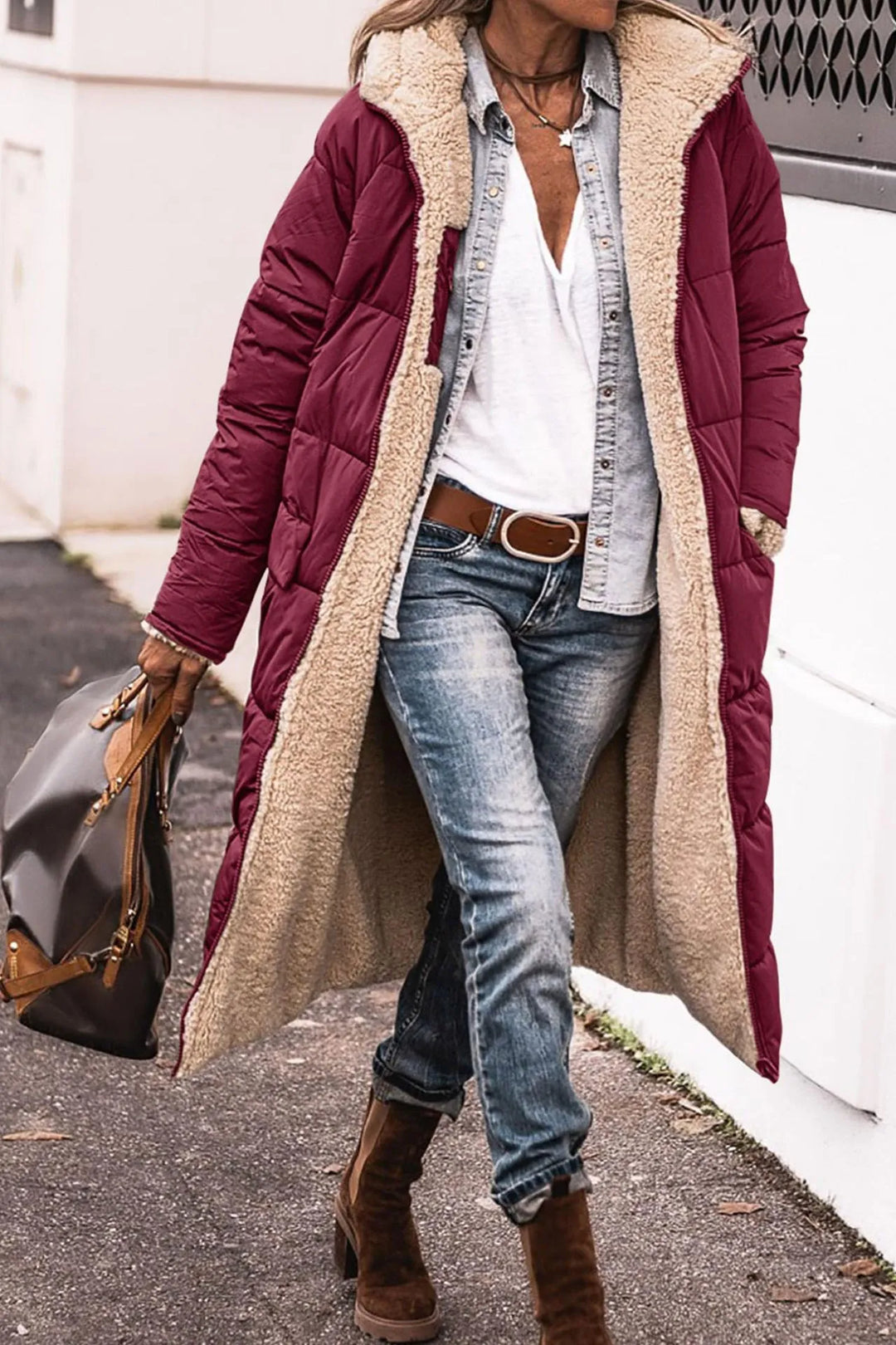 Levoire | Parka en polaire Rouge vin