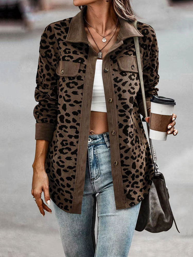 Levoire | Veste De Transition Tendance Avec Motif Léopard Braun