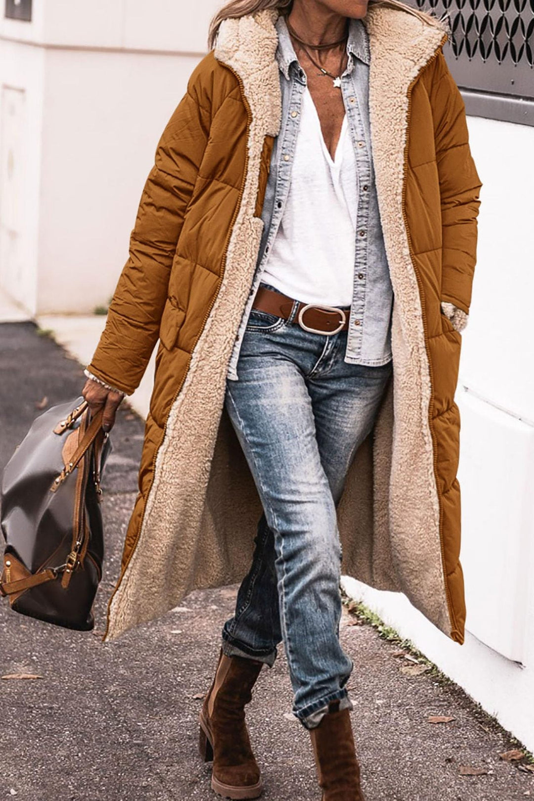 Levoire | Parka en polaire Marron café
