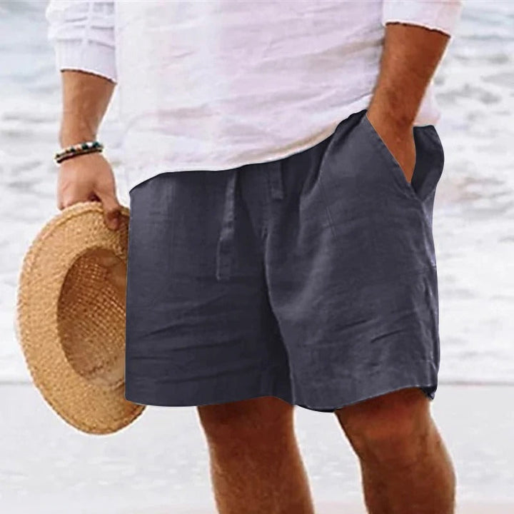 Levoire | Pantalons En Lin Élégants Pour Hommes gris foncé