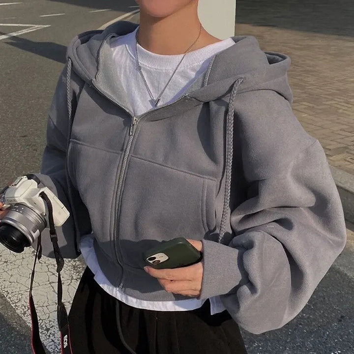 Levoire | Yliiso Cropped Sweatshirt gris foncé