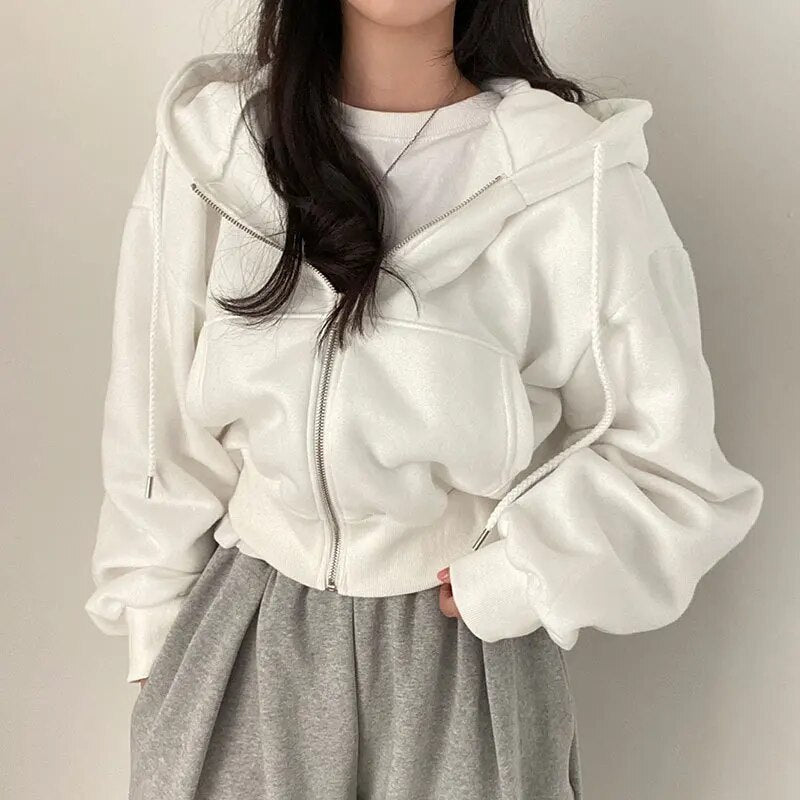 Levoire | Yliiso Cropped Sweatshirt Blanc