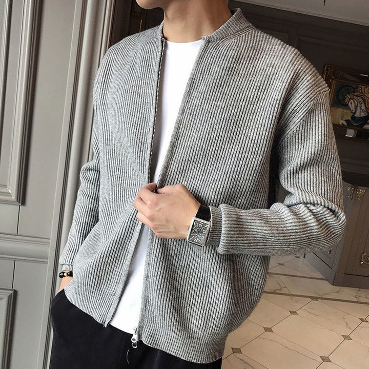 Levoire | Premium Douce Veste En Tricot Pour Hommes Gris