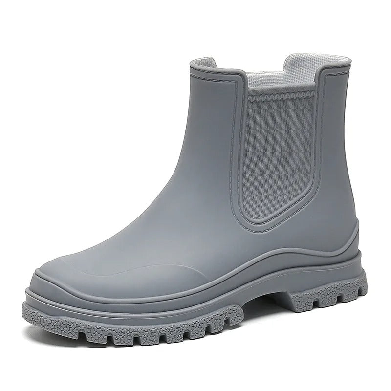 Levoire | Bottes De Pluie Semi-Hautes Imperméables De Luxe Pour Femmes Gris