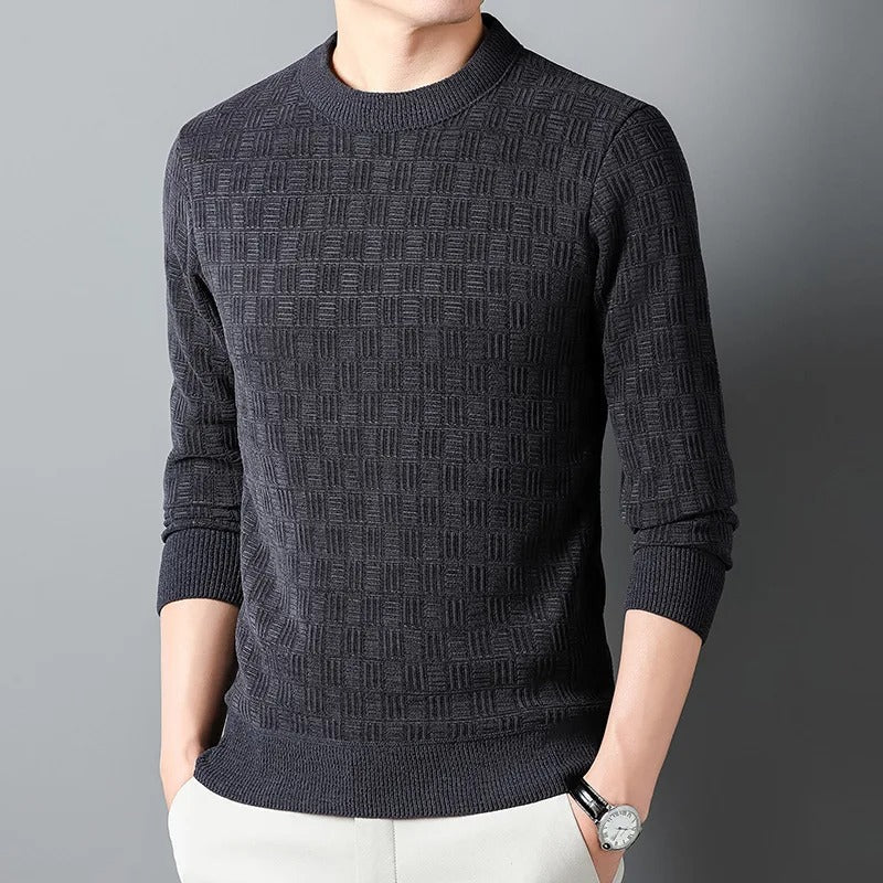 Levoire | Sweat-Shirt De Luxe Élégant Avec Col Rond Pour Hommes Gris