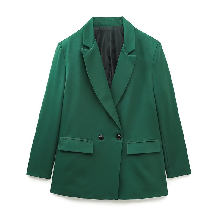 Levoire | Blazer Long Tendance Confortable Pour L'Automne Vert