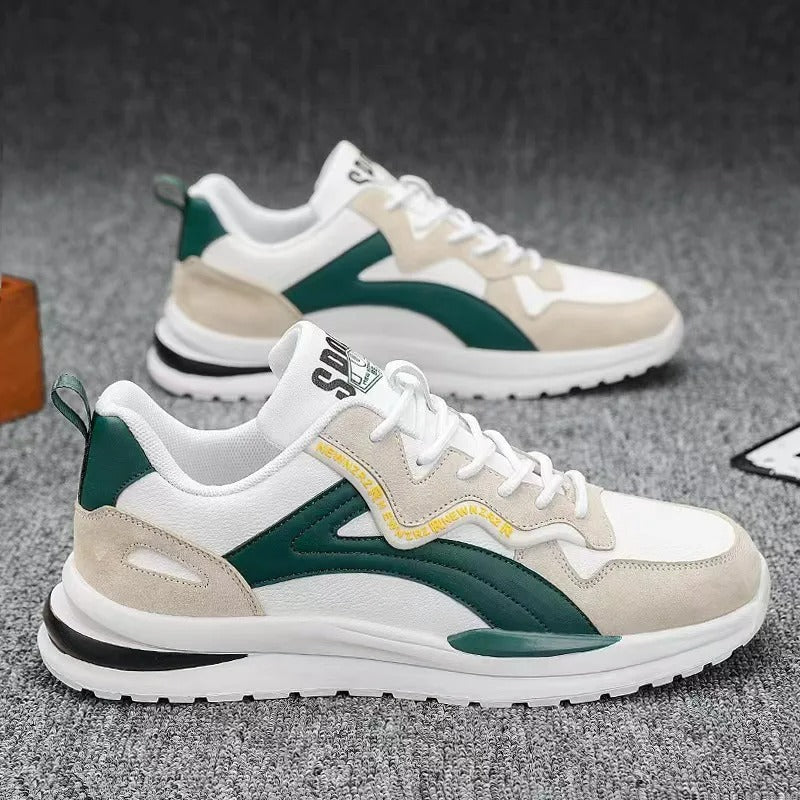 Levoire | Style Sport Chaussures Pour Hommes Plates Respirantes Blanc vert