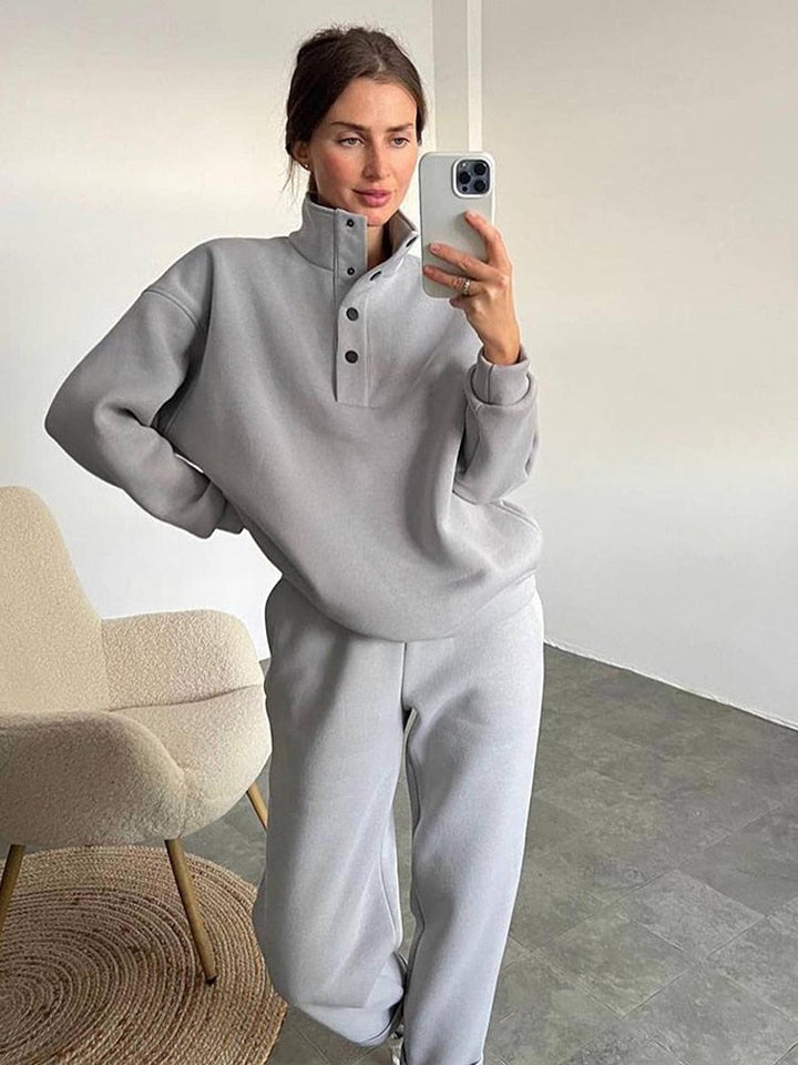 Levoire | Ensemble De Jogging Confortable En Grande Taille Pour Femmes Gris