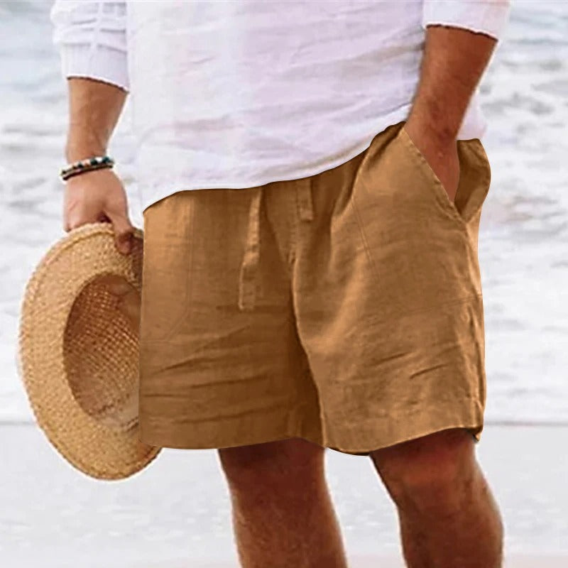 Levoire | Pantalons En Lin Élégants Pour Hommes kaki