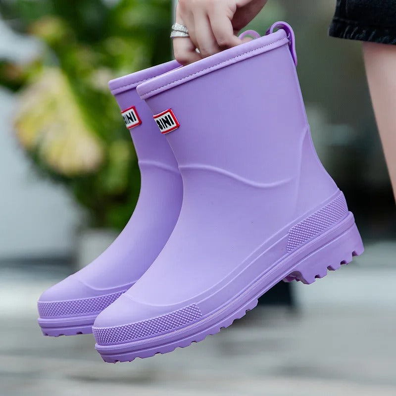 Levoire | Bottes De Pluie Mi-Hautes Élégantes Et Étanches Violet