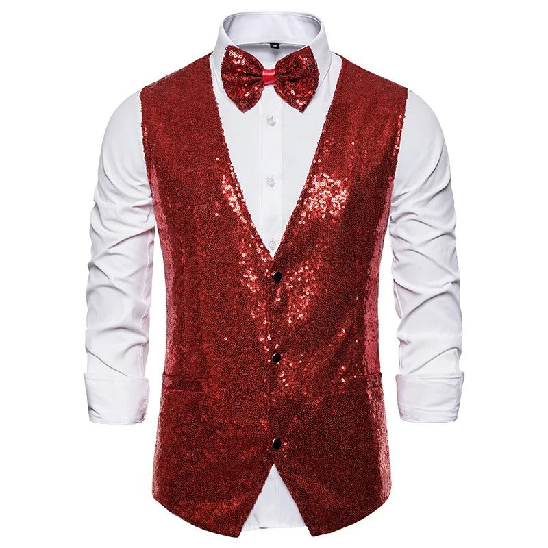 Levoire | Gilet À Paillettes Pour Hommes Pour Les Fêtes Rot