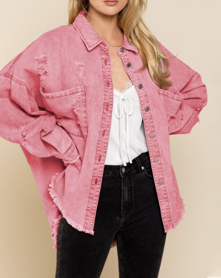 Levoire | Chemise Surdimensionnée Tendance Pour Femmes Rosa