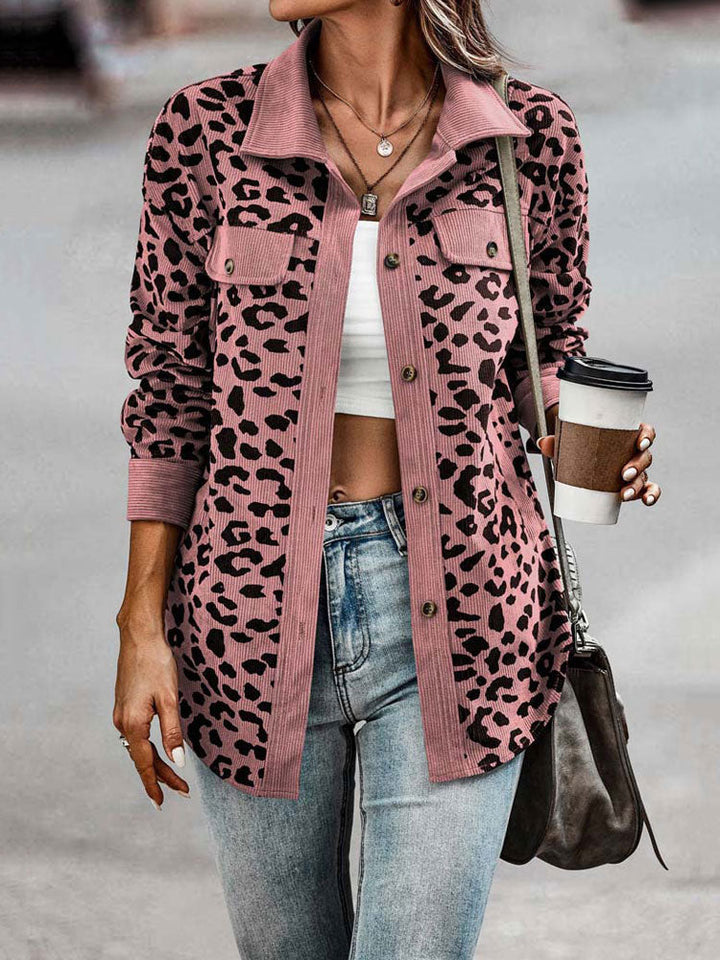 Levoire | Veste De Transition Tendance Avec Motif Léopard Rosa