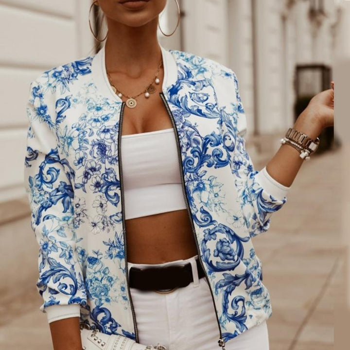 Levoire | Vin D'Honneur Élégante Veste Mi-Longue Pour Femmes Bleu