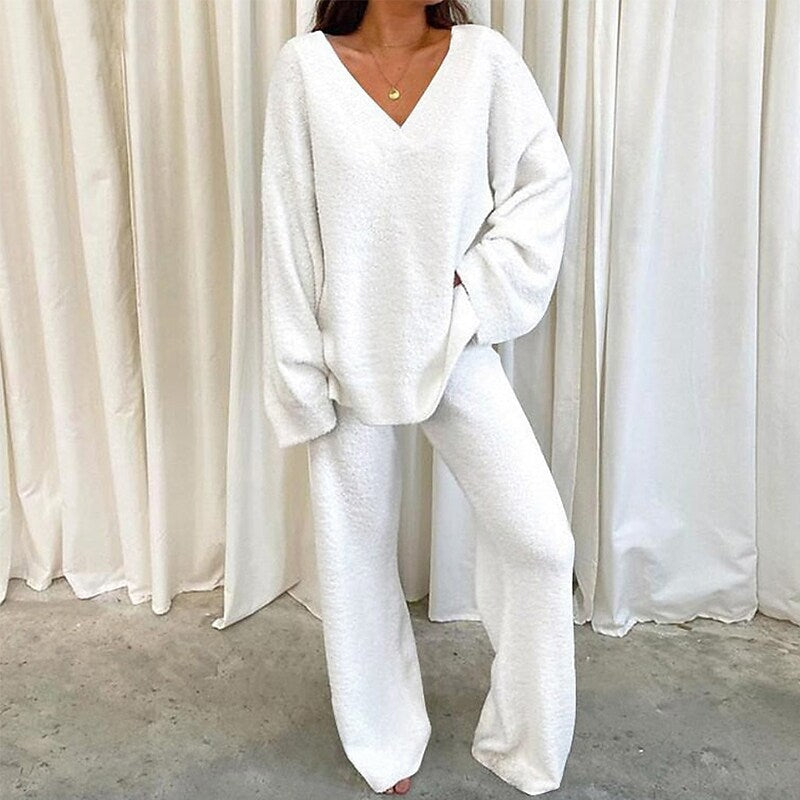 Levoire | Ensemble De Jogging Confortable Pour Femmes Blanc