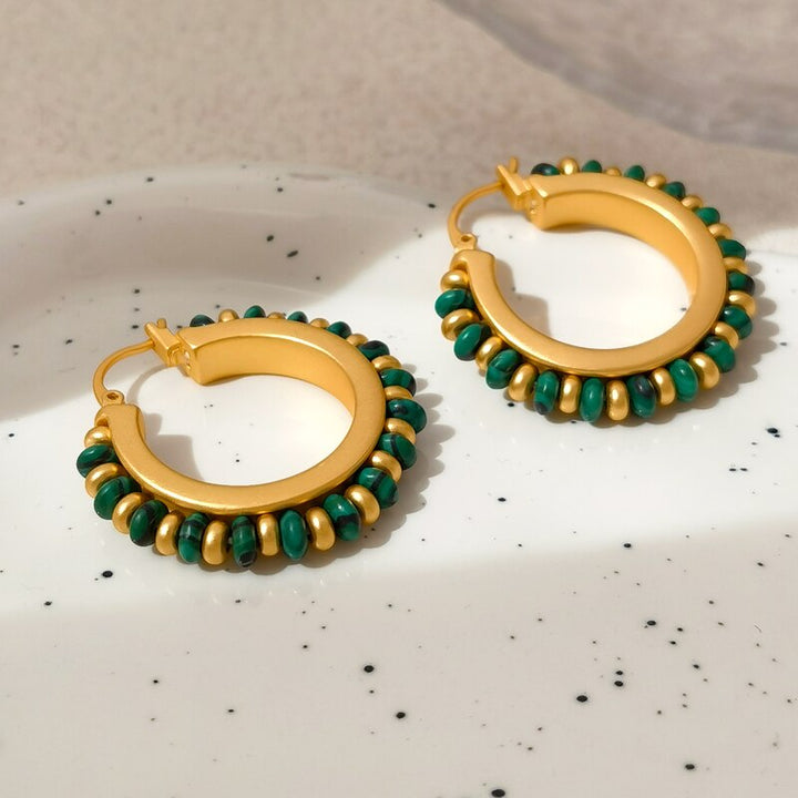 Levoire | Statement Boucles D'oreilles Femmes Vert