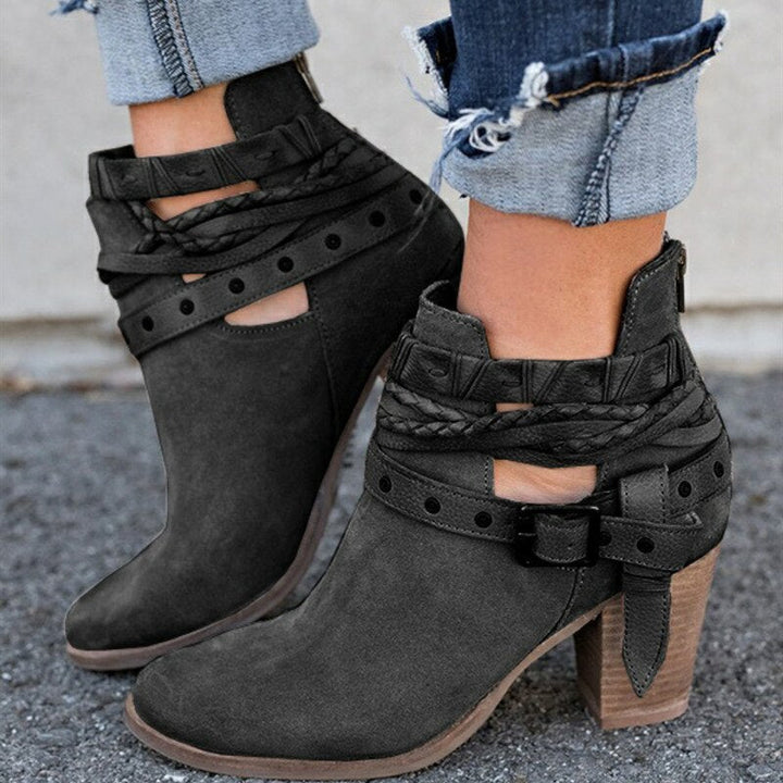 Levoire | Bottines Uniques Et Élégantes Avec Des Lanières Noir