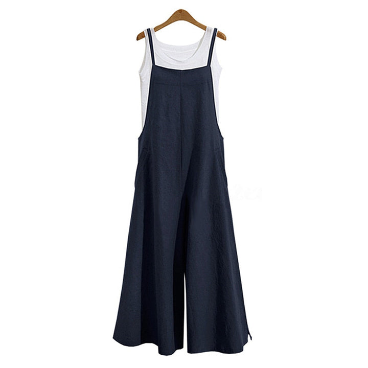 Levoire | Combinaison Noire Pour Femmes Coupe Aeree Et Decontractee, Femmes Bleu foncé & Blanc