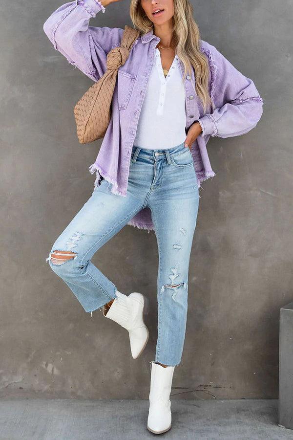 Levoire | Veste En Denim Colorée Polyvalente Felicity