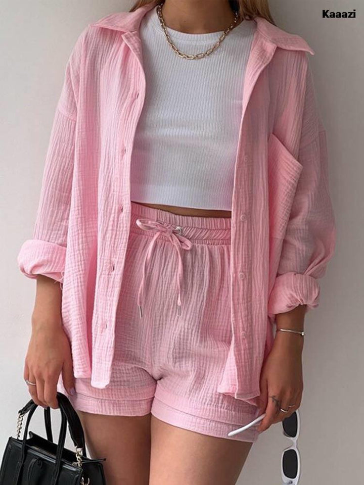 Levoire | Taille Au-Dessus Haut À Manches Longues Ensemble Rosa