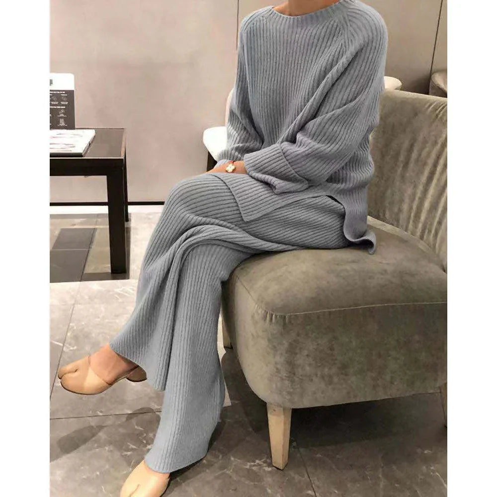 Levoire | Ensemble En Tricot Pour Femmes Gris clair