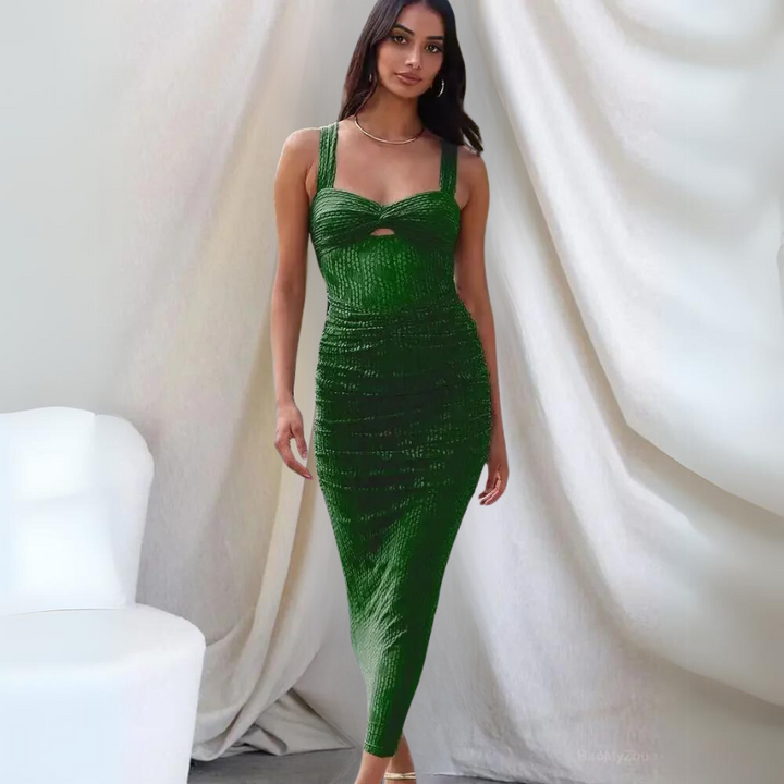 Levoire | Robe D'Été Moulante Vert foncé