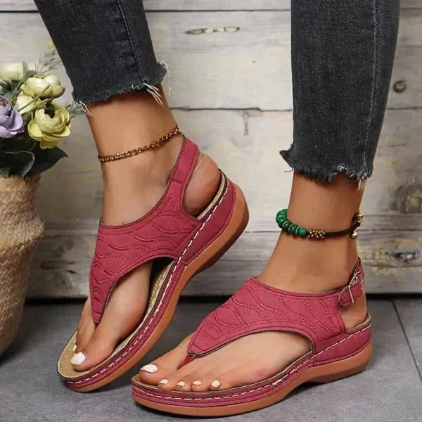 Levoire | Sandales En Cuir Pour Femmes Rouge