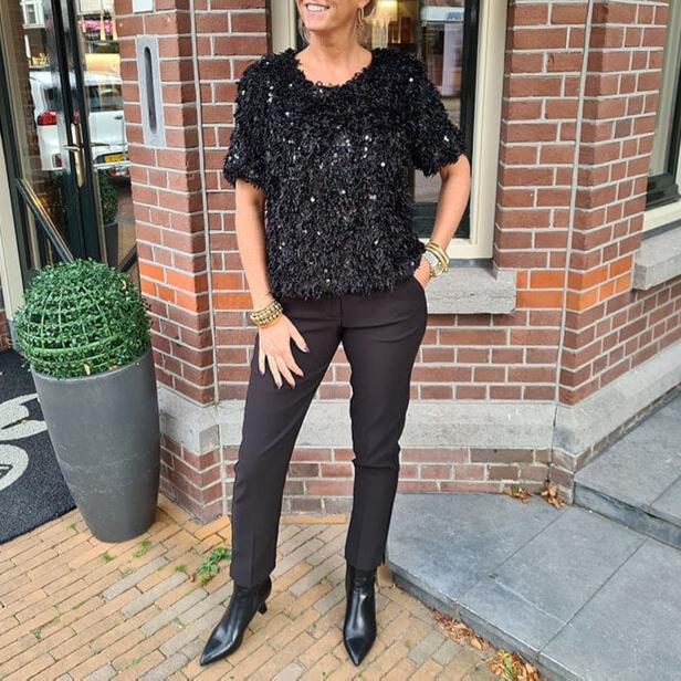 Levoire | T-Shirt Glamour Avec Plumes Et Paillettes