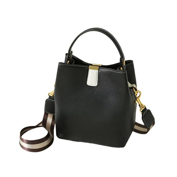 Levoire | Sac Seau Polyvalent En Cuir Fendu Résistant Noir