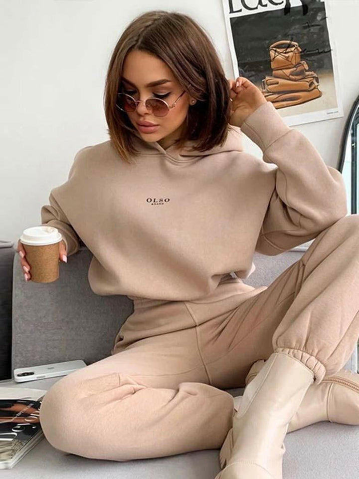 Levoire | Sweat À Capuche En Polaire Polyvalent Et Pantalon Khaki