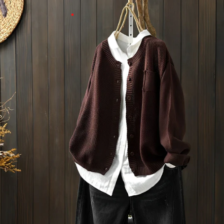 Levoire | CARDIGAN SOFT MAGLIA Braun