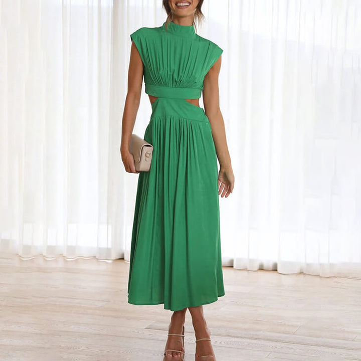 Levoire | ROBE PLISÉE À COL HAUT Vert