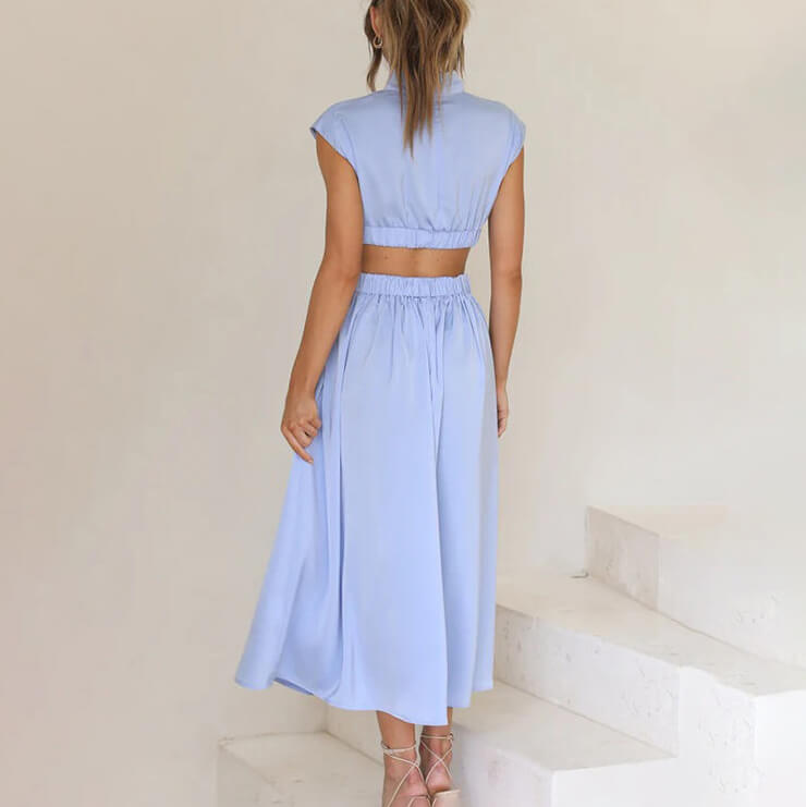 Levoire | ROBE PLISÉE À COL HAUT