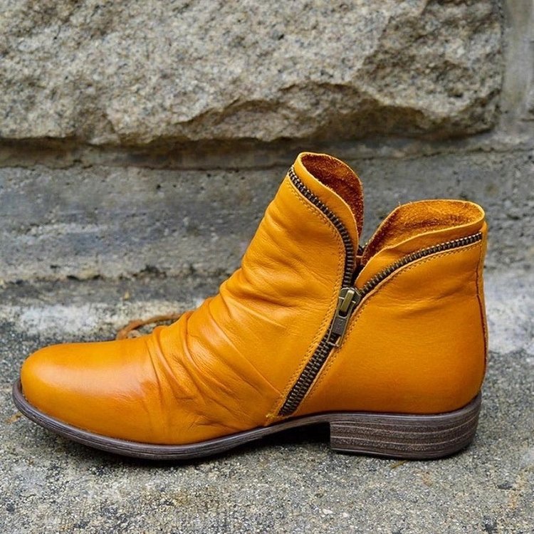 Levoire | Bottes élégantes avec fermeture éclair Orange