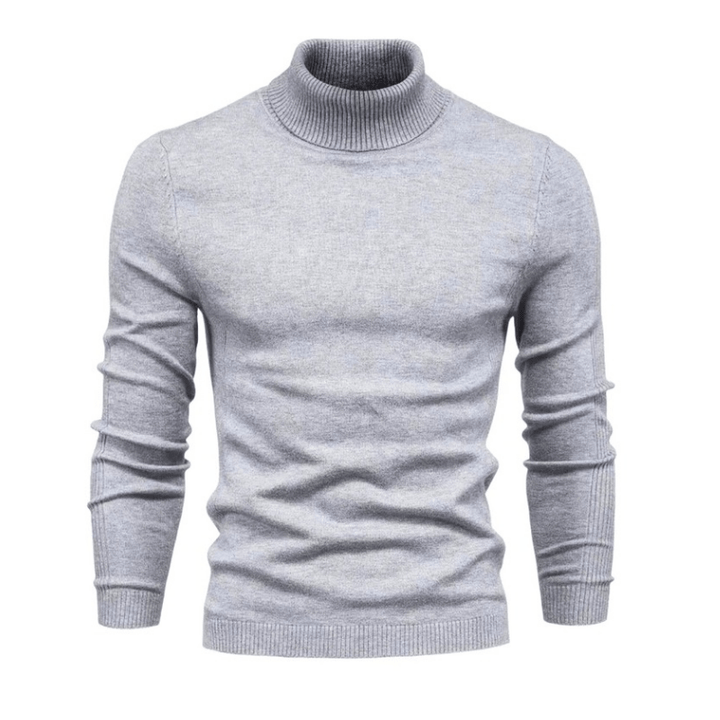 Levoire | Pull Col Roulé Chaud Homme Gris