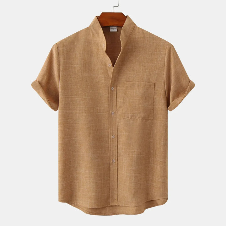 Levoire | Chemise En Lin À Manches Courtes Braun