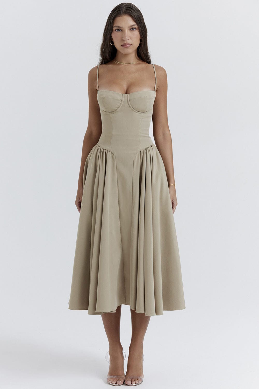 Levoire | Muotoileva Mekko Khaki