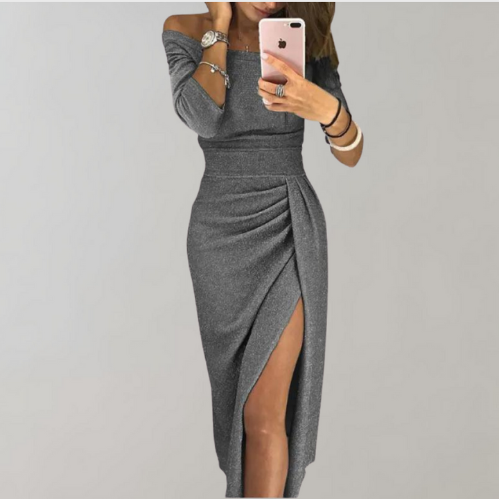 Levoire | Robe Pailletée Robe Élégante Et Festive Pour Femmes Gris
