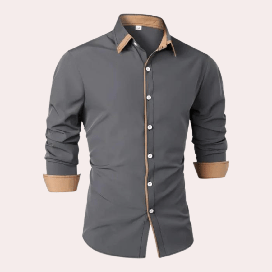 Levoire | Chemise décontractée pour hommes Confortable & Élégant Gris