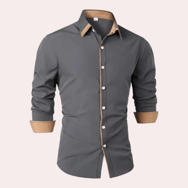 Levoire | Chemise décontractée pour hommes Confortable & Élégant Gris