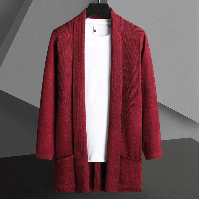 Levoire | Veste pour hommes Premium Gilet en tricot Matériau en tricot doux Décontracté Rot
