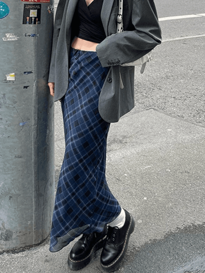 Levoire | Jupe Maxi Vintage Carreaux
