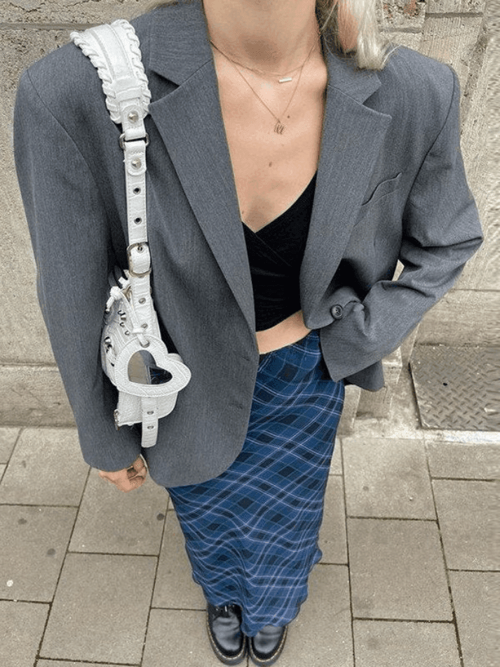 Levoire | Jupe Maxi Vintage Carreaux