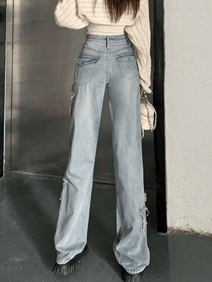 Levoire | Jean Boyfriend Délavé Vintage Étoile