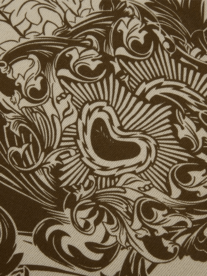 Levoire | Vintage Fleurs Graphique Zip-Up Hoodie