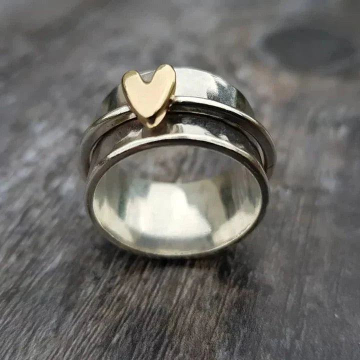 Levoire | Bague En Argent Cœur Suspendu